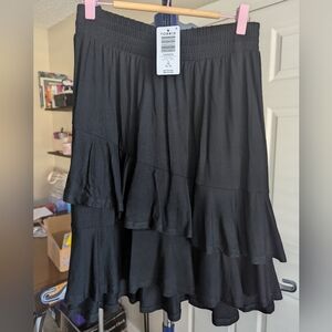 NWT Asymmetrical Tiered Ruffle Skirt